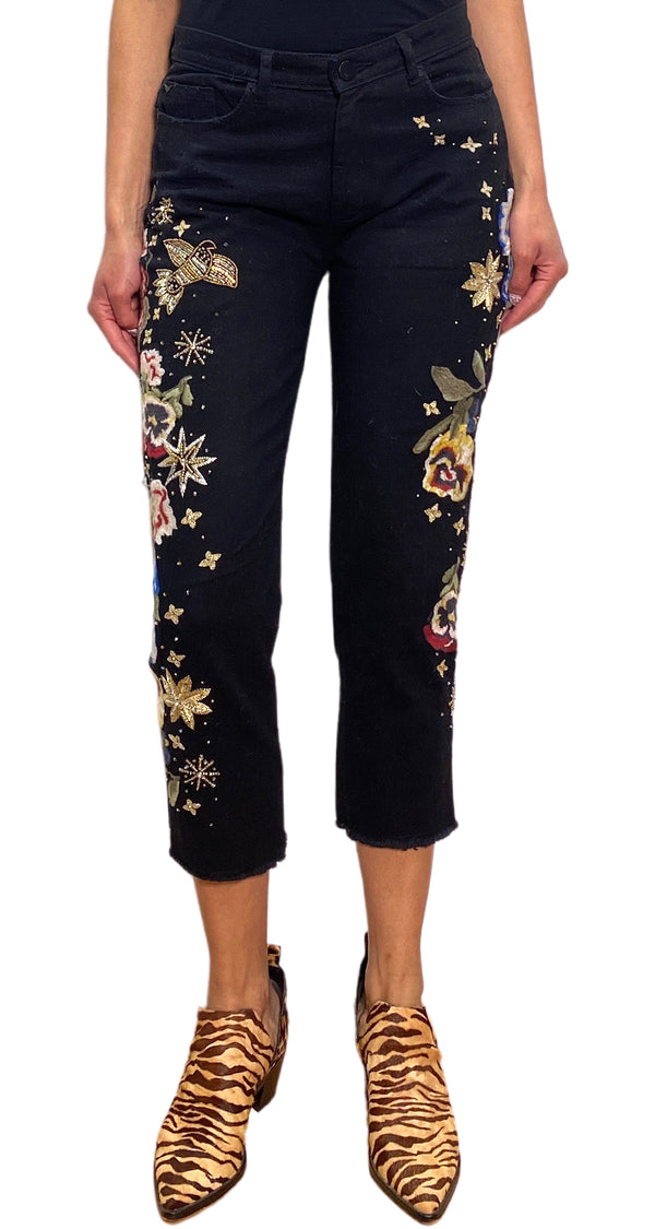 Denim Negro Bordado