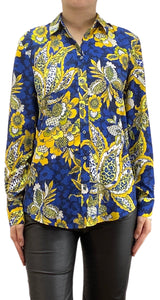 Blusa Azul Estampada