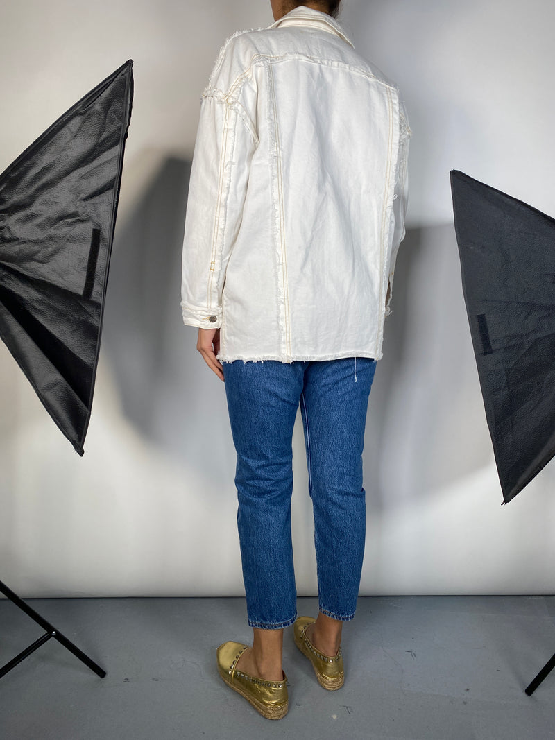 Chaqueta Denim Blanca