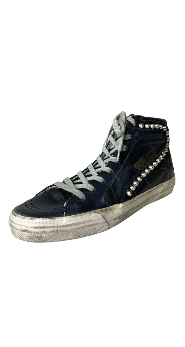 Zapatillas Slide Negro Tachas