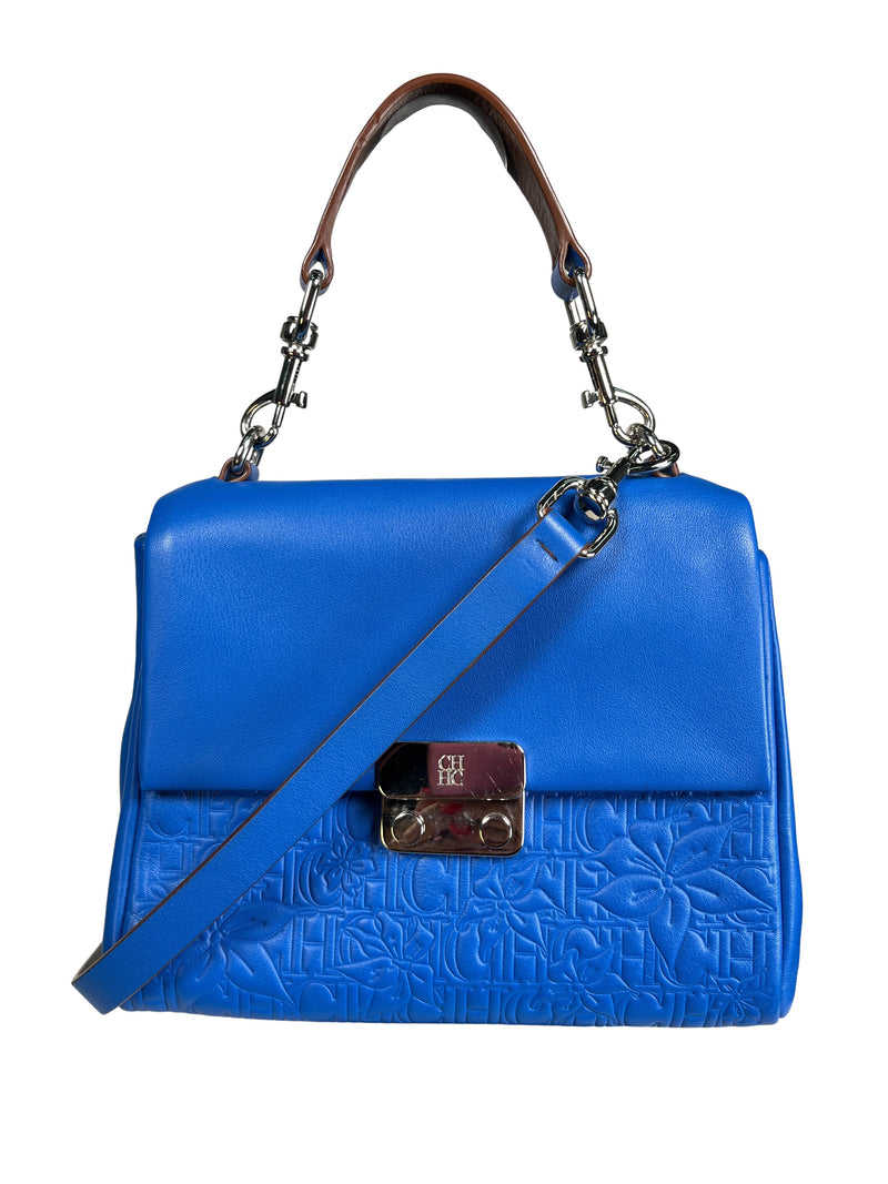Cartera Cuero Azul