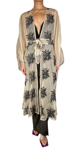 Kimono Beige Bordado