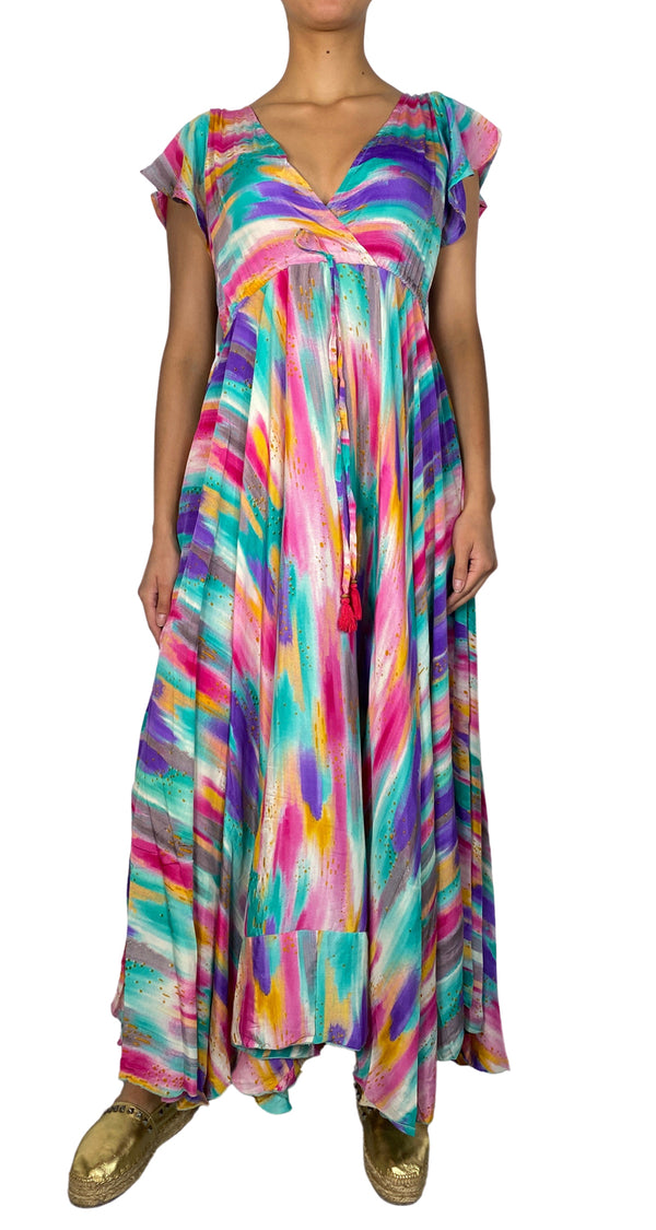 Vestido Multicolor Escote