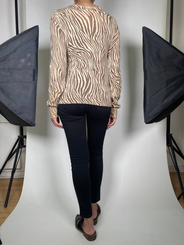 Sweater Manga Larga Animal Print