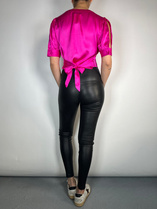 Blusa Crop Fucsia