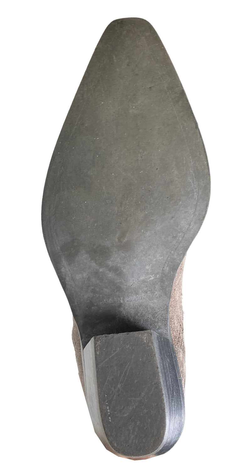 Botines Cowboy Gris Gamuza