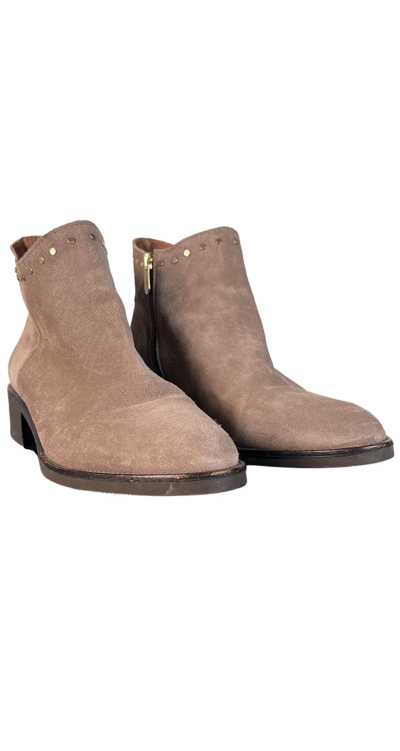 Botines Cuero Gris