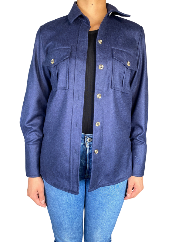 Sobrecamisa Lana Azul