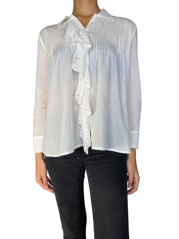 Blusa Blanca Traslucida