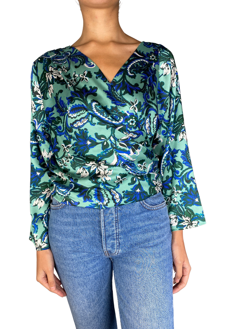 Blusa Verde Estampada
