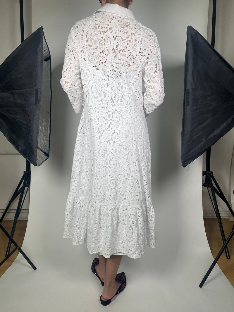 Vestido Blanco Guipur