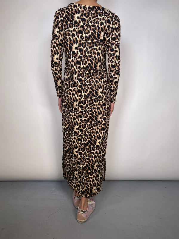 Vestido Leopard Tajos