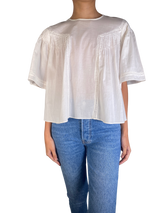 Blusa Blanca Plisada