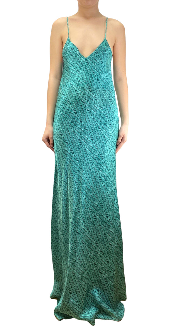 Vestido Seda Verde