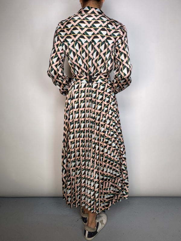 Vestido Plisado Multicolor