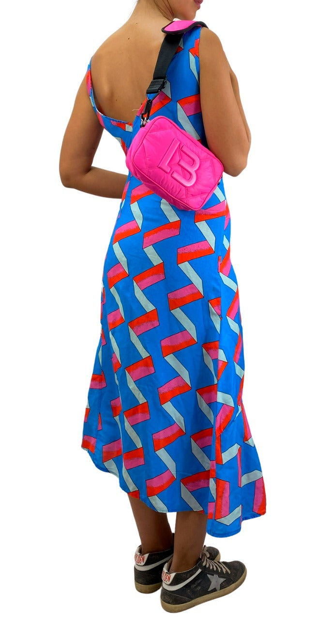 Bolso S Nylon Acolchado Fucsia
