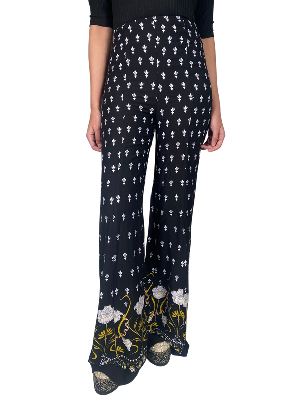 Pantalón Negro Estampado