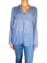 Blusa Azul Transparencia