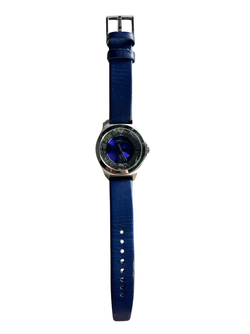 Reloj  Henry Skeleton Blue Correa De Cuero