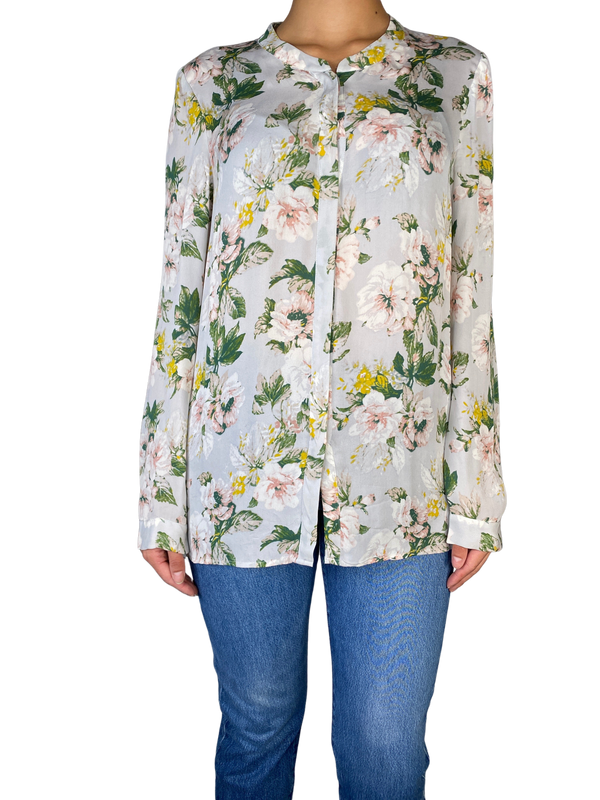 Blusa Seda Floreada