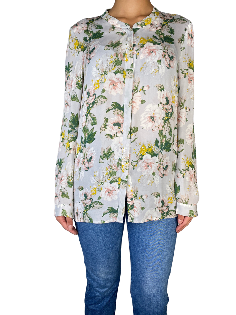 Blusa Seda Floreada