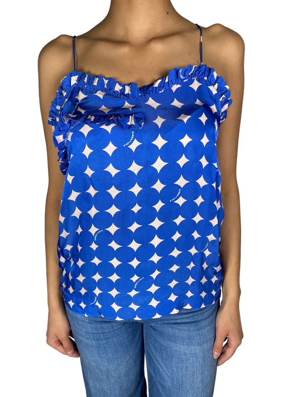 Top Azul Estampado