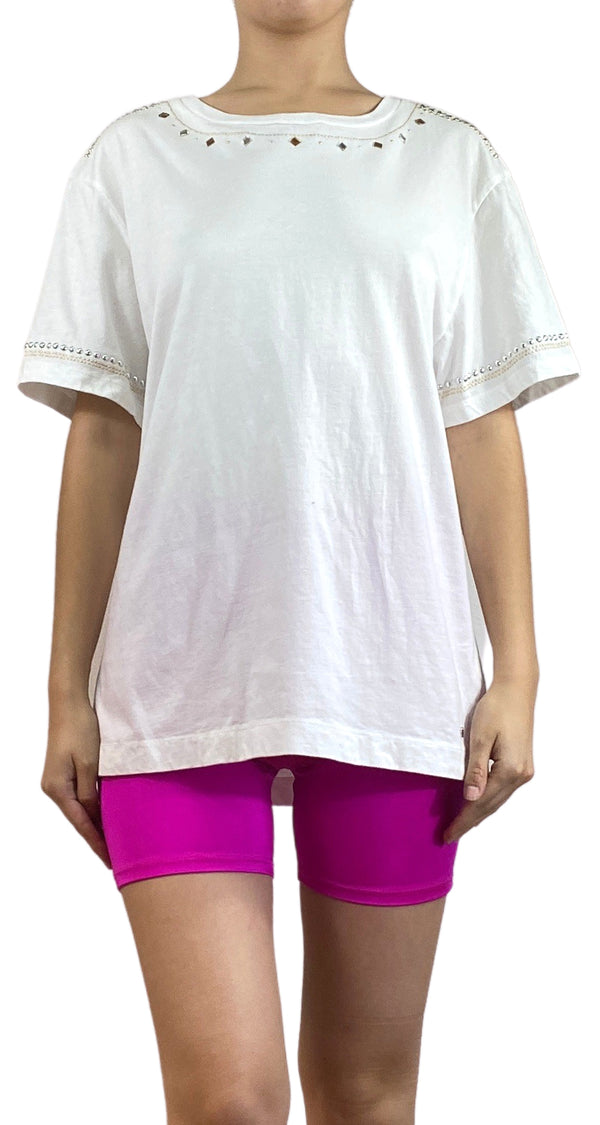 Polera Blanca Tachas