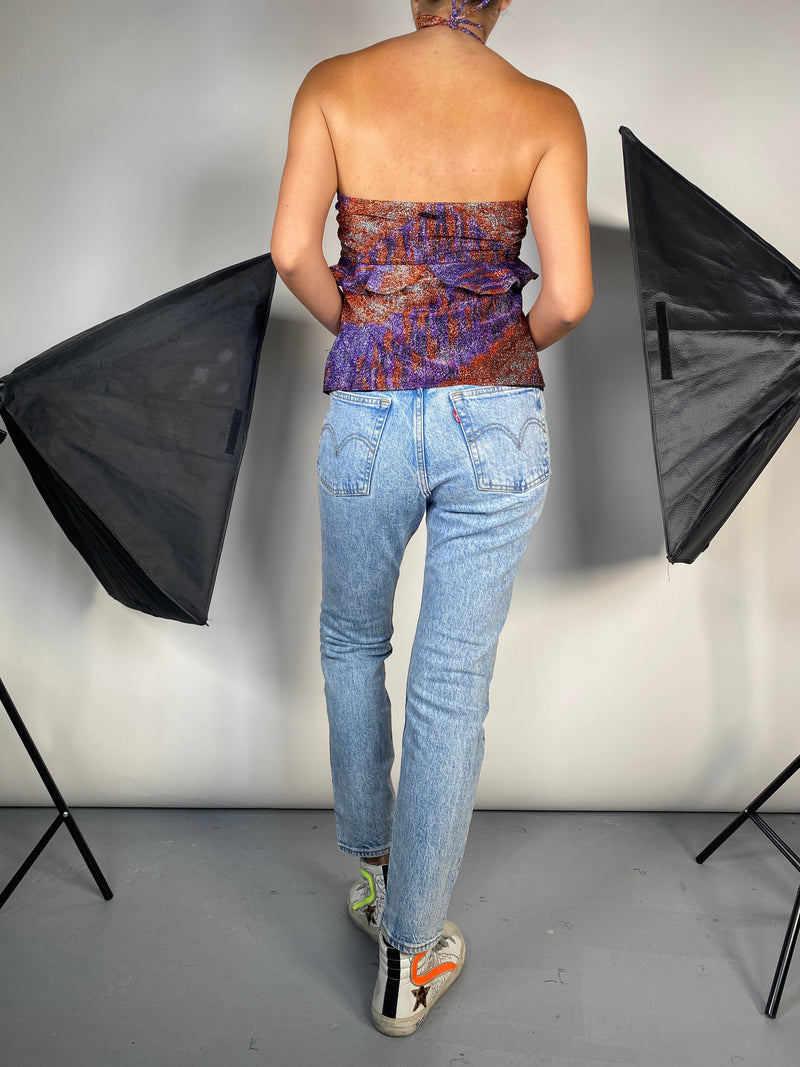 Blusa Multicolor Diseño Metálico