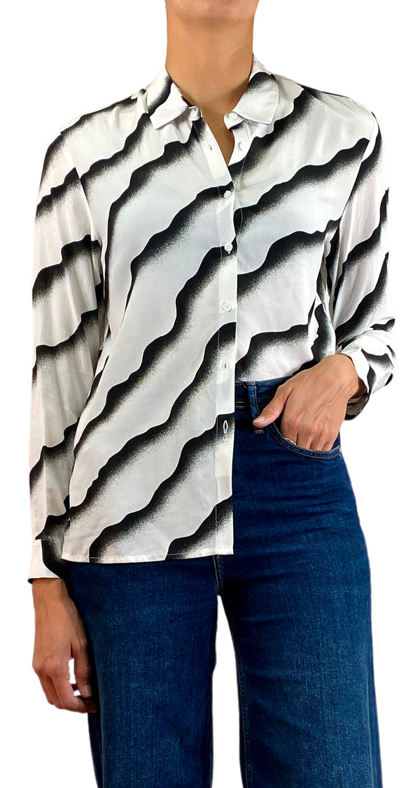 Blusa Blanca con Estampado
