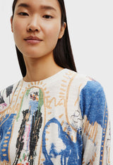 Sweater Desigual Ilustraciones Multicolor - Calce Regular