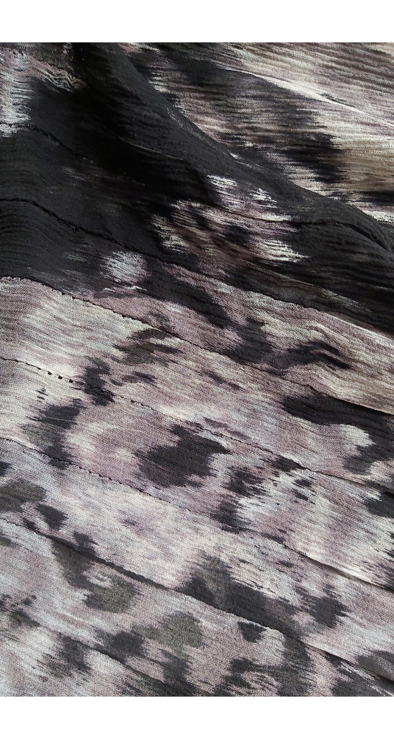 Blusa Seda Alforzas Negro