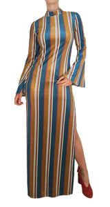 Vestido Stripes Velvet Multicolor Weili Zheng by Magma