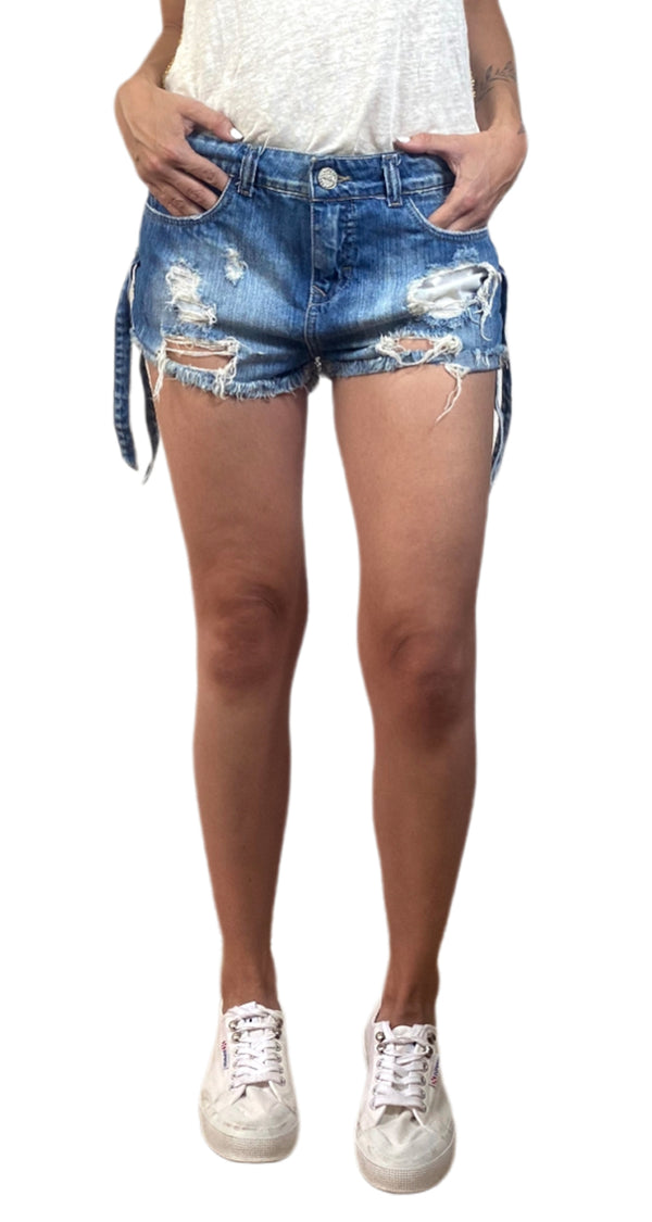 Short Desgastado Denim