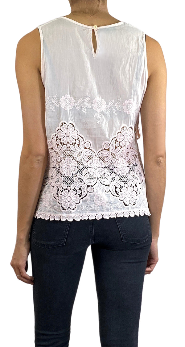 Blusa Rosada Guipur