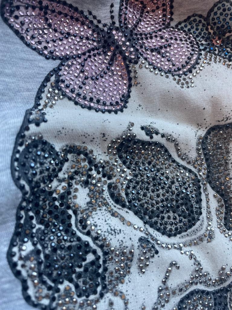 Polera Skull Strass