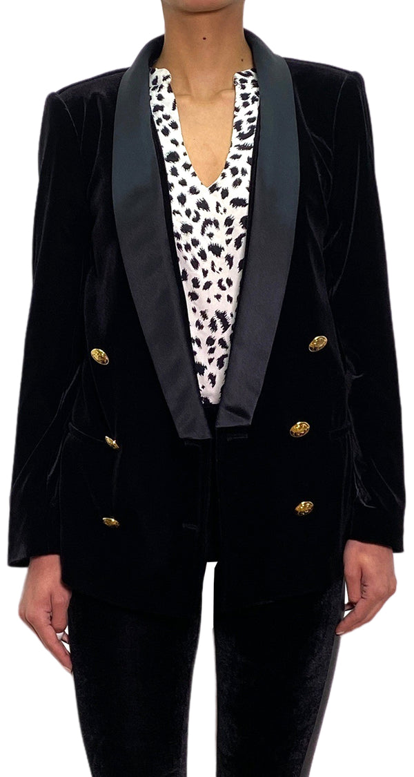 Blazer Velvet Negro