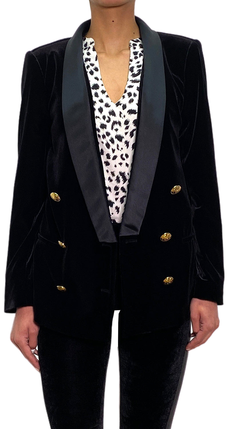 Blazer Velvet Negro