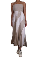 Vestido Strapless Lino