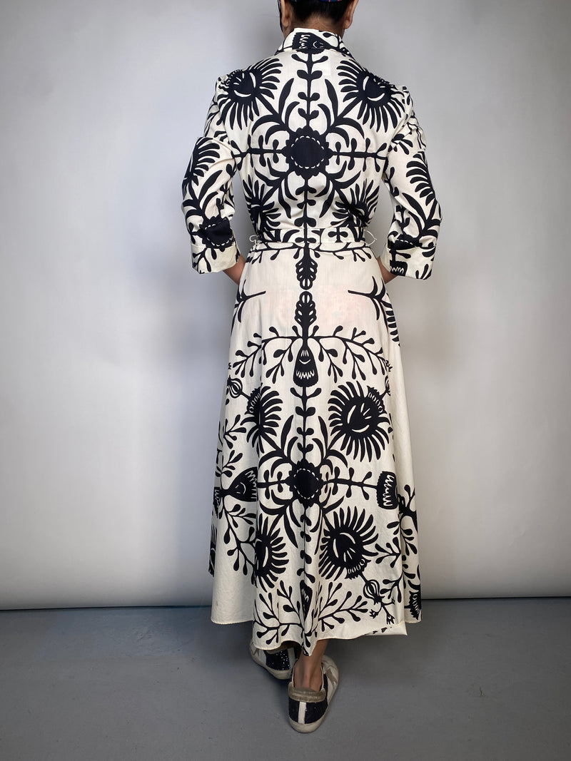 Vestido Blanco Estampado