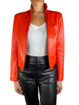 Chaqueta Cuero Rojo