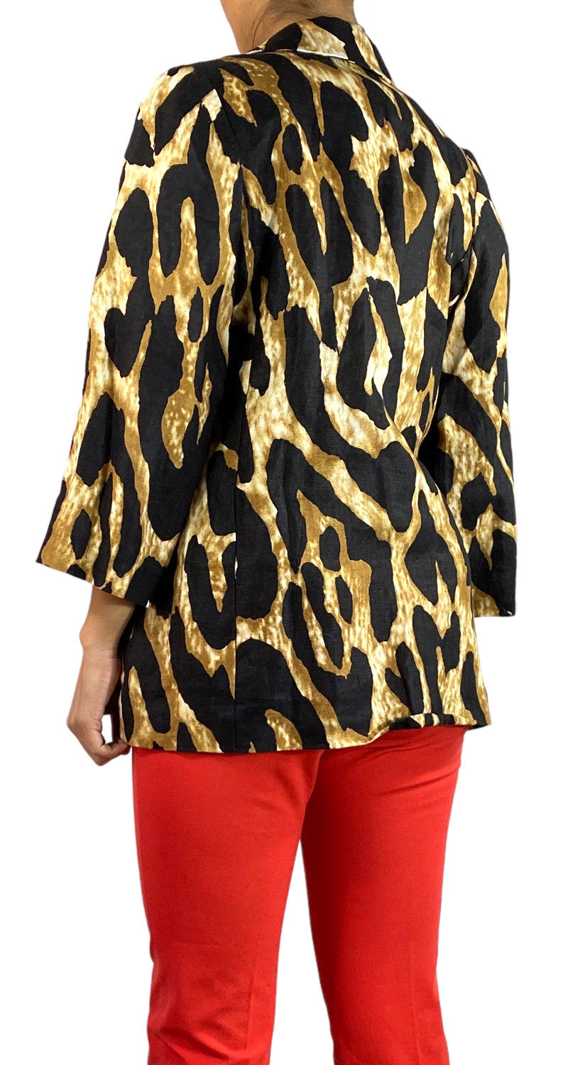 Blazer Lino Animal Print