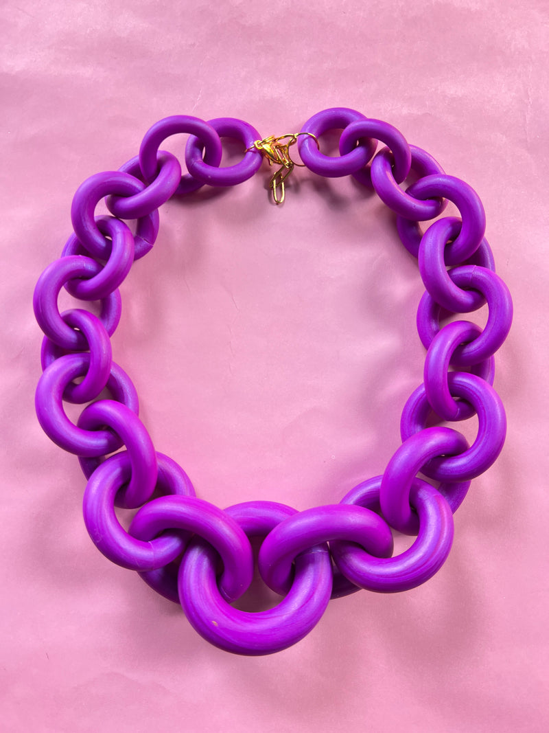 Collar Eslabón Violeta