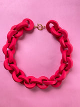 Collar Cadena Fucsia