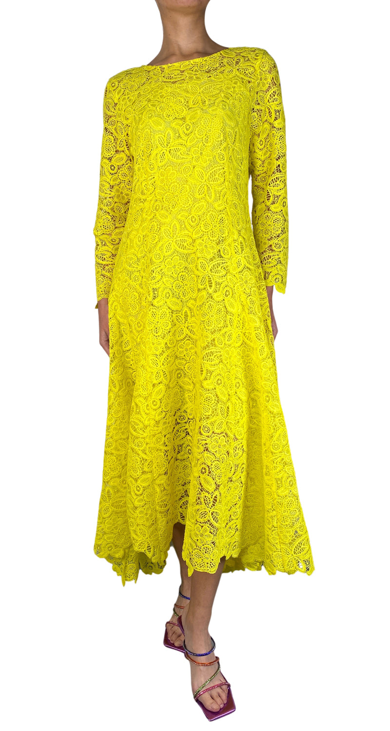 Vestido Guipur Amarillo