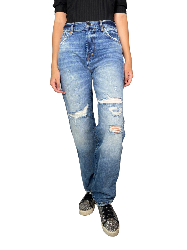 Jeans Straight Mid Rise