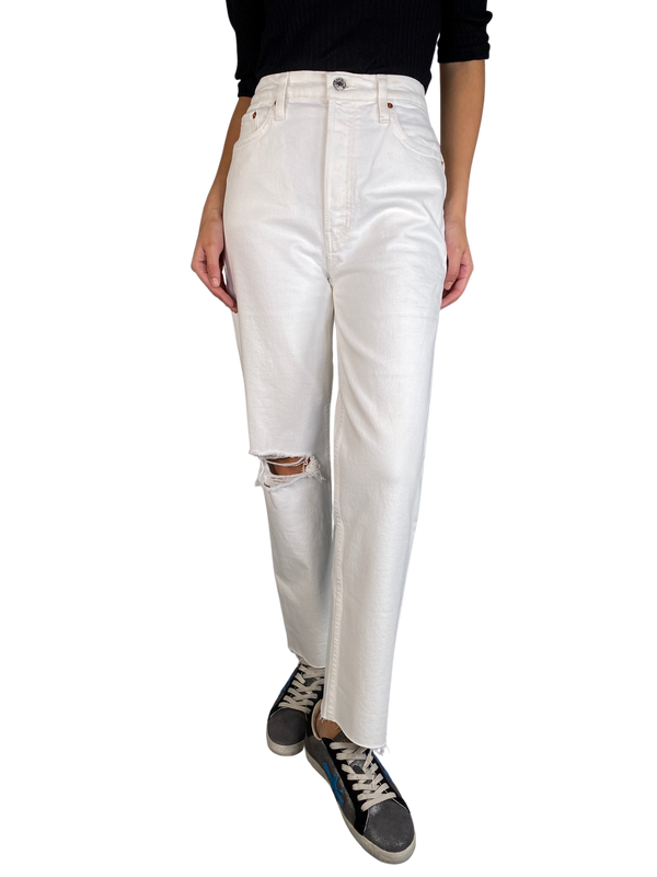 Jeans Blancos Rasgados