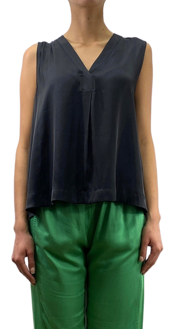 Blusa Negra Satinada