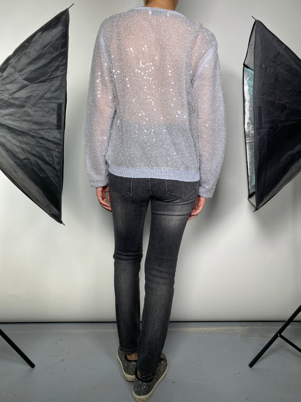 Sweater Malla Aplicaciones