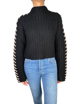 Sweater con Detalle Trenzado