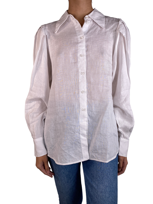 Blusa Blanca de Lino